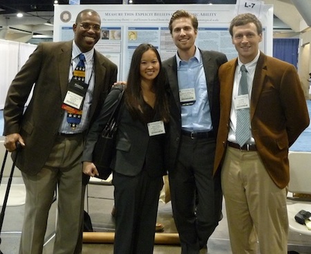 Leo White (far right) with Dr. Worrell (far left) and fellow grad students at the American Psychological Association's 2010 conference.