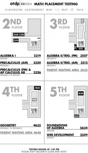 2014 Classroom Assignment Map 2014 math testing directions