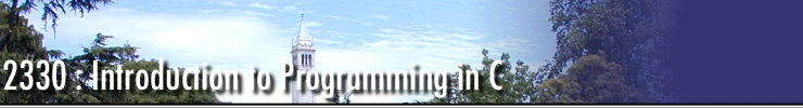 2330 : Introduction to Programming in C