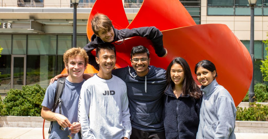 A group of students on the UC Berkeley campus